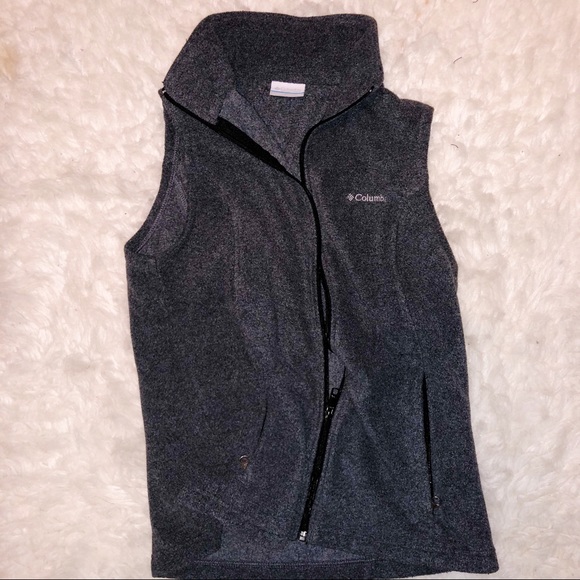 gray columbia vest